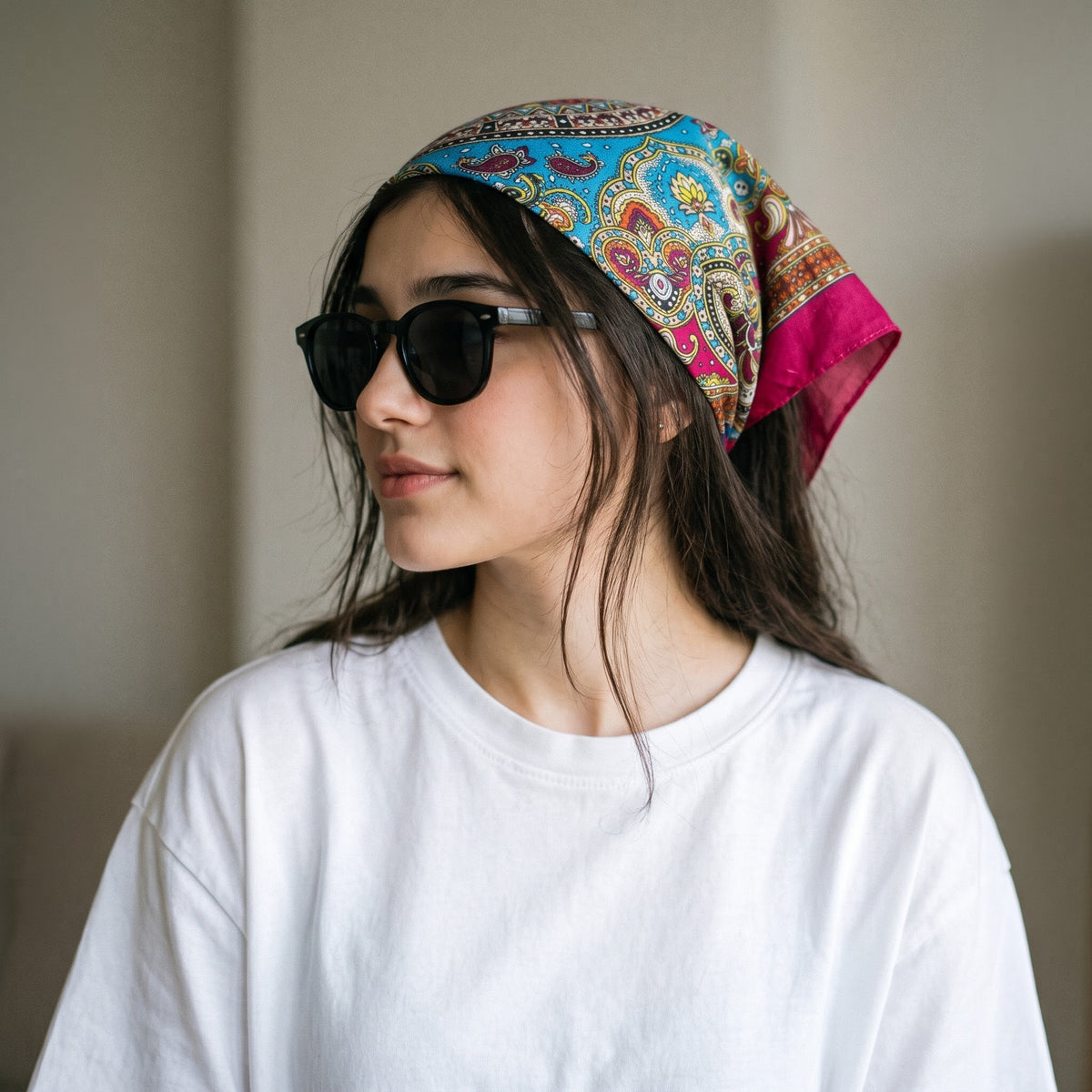 Crimson Paisley Bandana