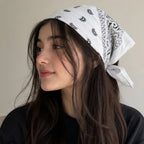 White Paisley Bandana
