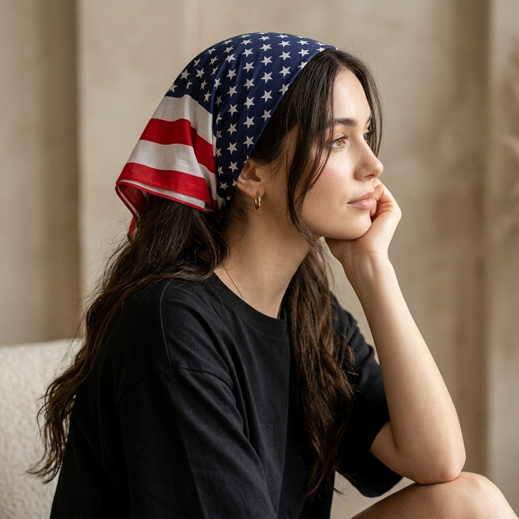 American Flag Design Bandana
