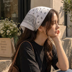 White Paisley Bandana