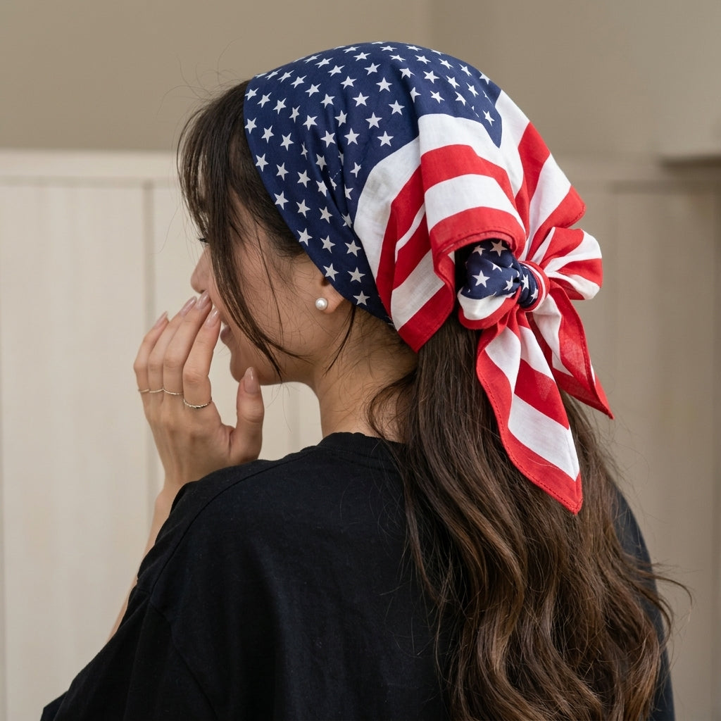 American Flag Design Bandana
