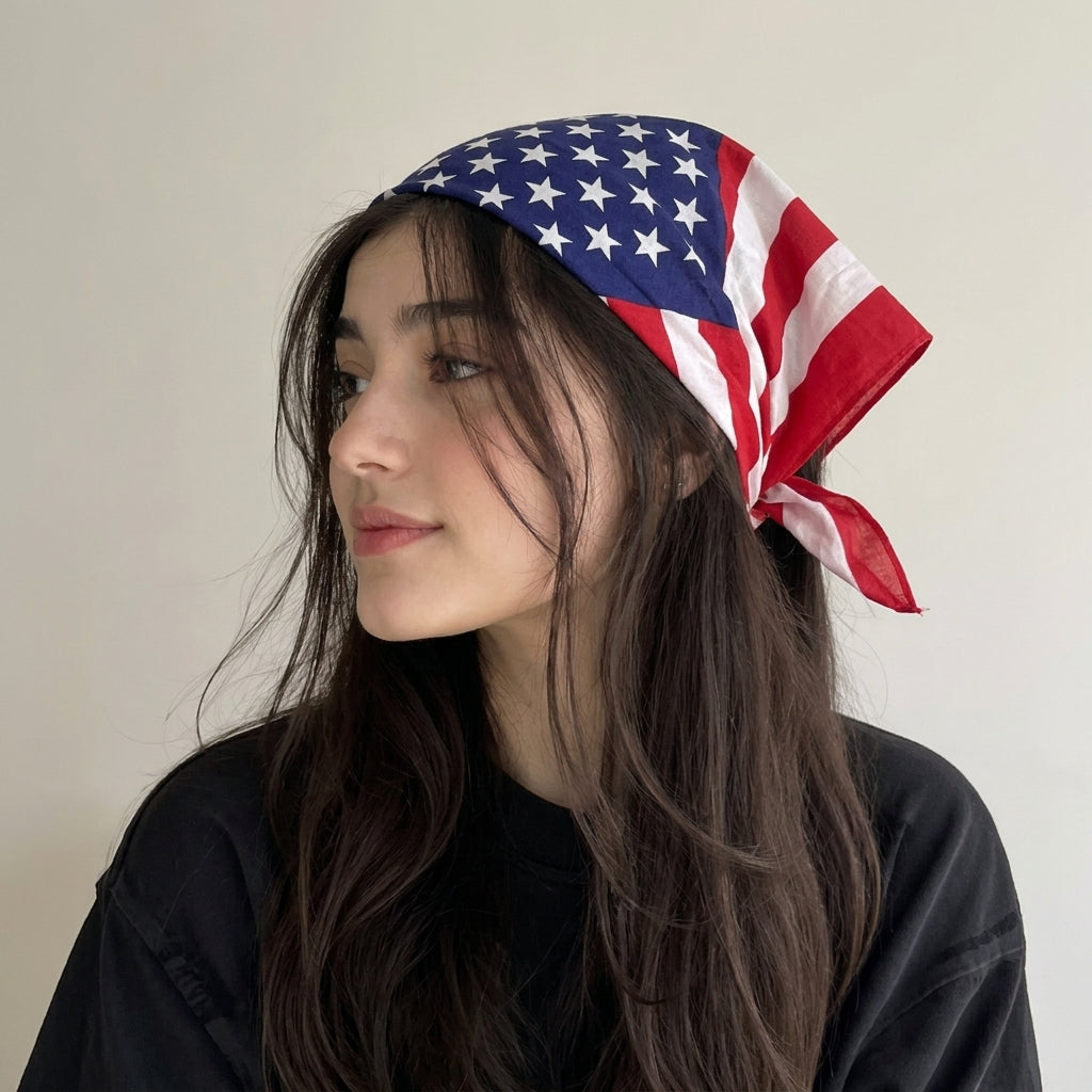 American Flag Design Bandana